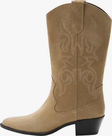 Pull&Bear Cowboystiefel in Braun