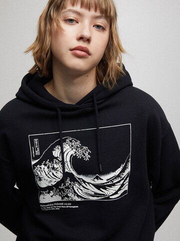 Pull&Bear Sweatshirt in Schwarz