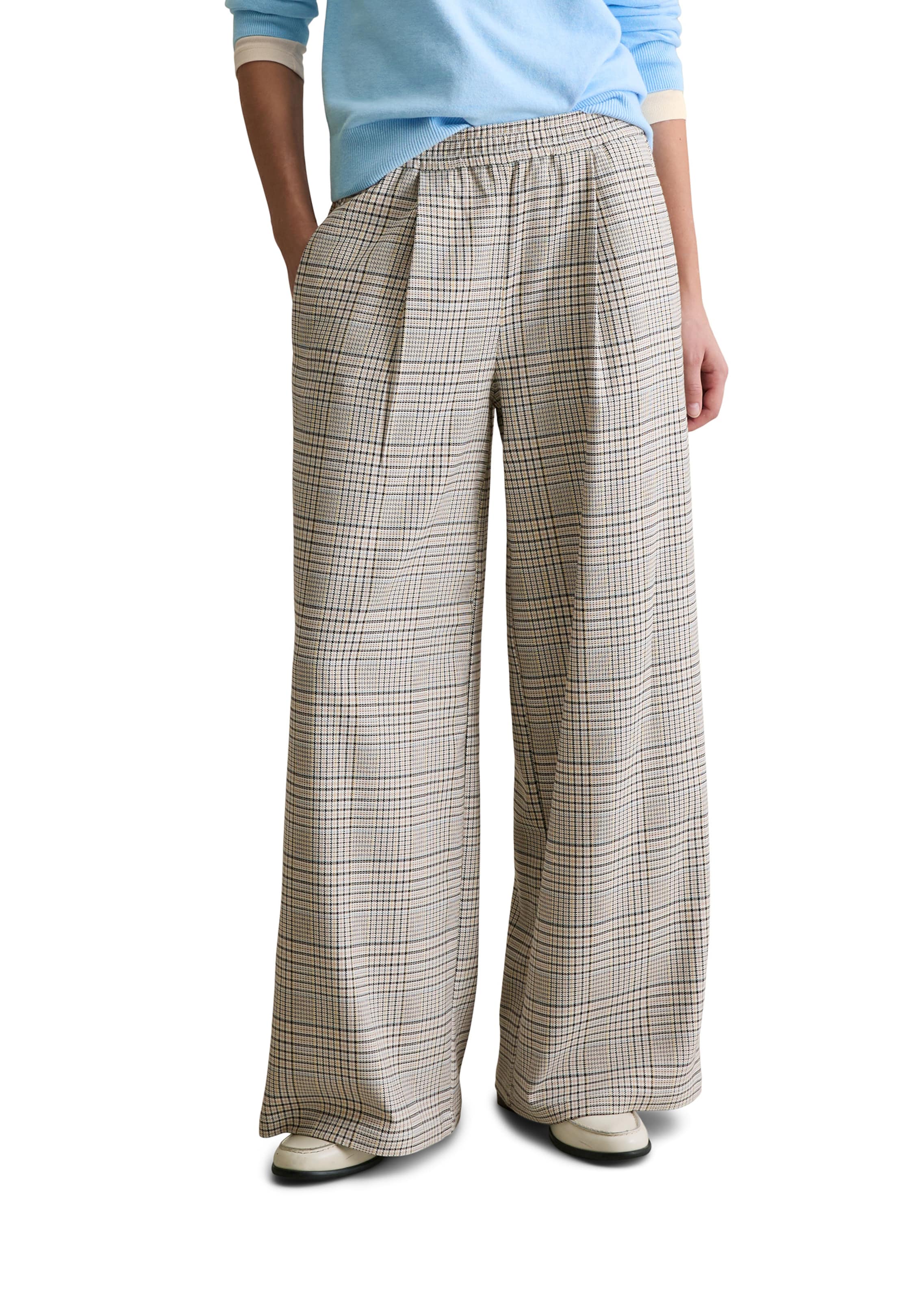 Loosefit Pantalon à pince Marc O'Polo DENIM en beige : devant