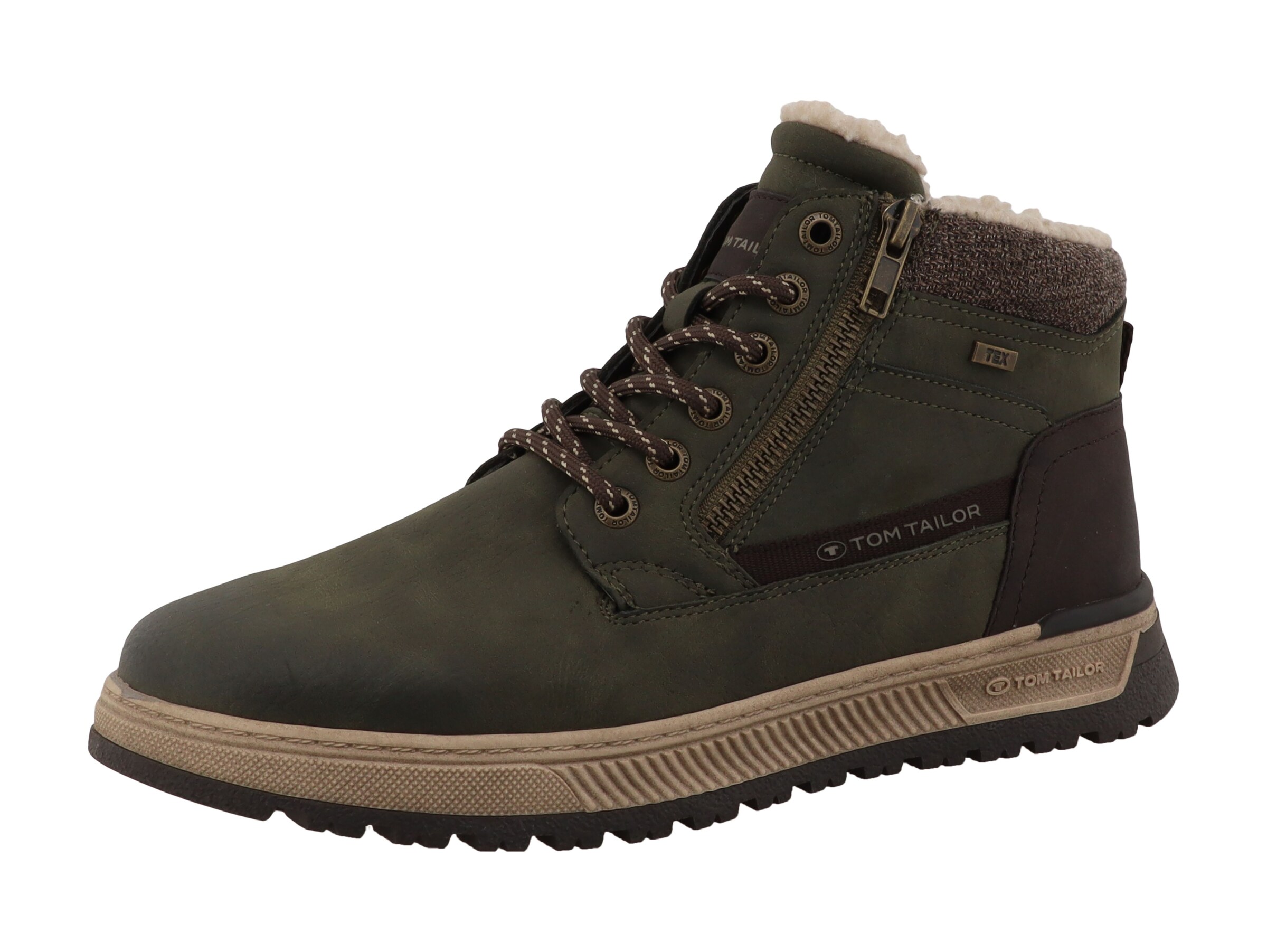 TOM TAILOR Schnürboots in Grün: Vorderseite