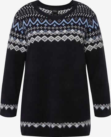 Pull-over Ulla Popken en bleu : devant