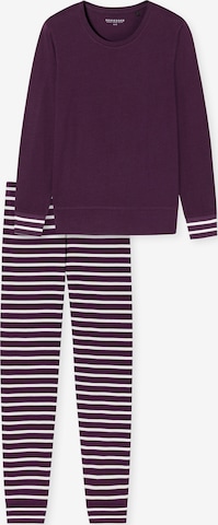 SCHIESSER Pyjama ' Casual Essentials ' in Lila: voorkant