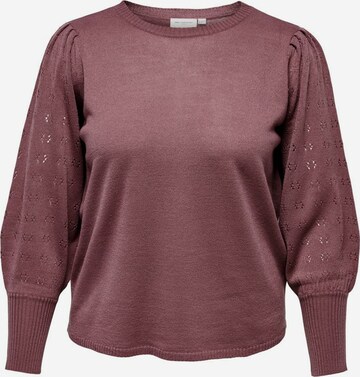 ONLY Carmakoma Sweater in Brown: front