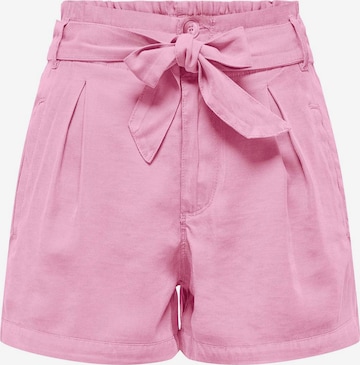 ONLY Loose fit Pleat-Front Pants 'ARIS' in Pink: front