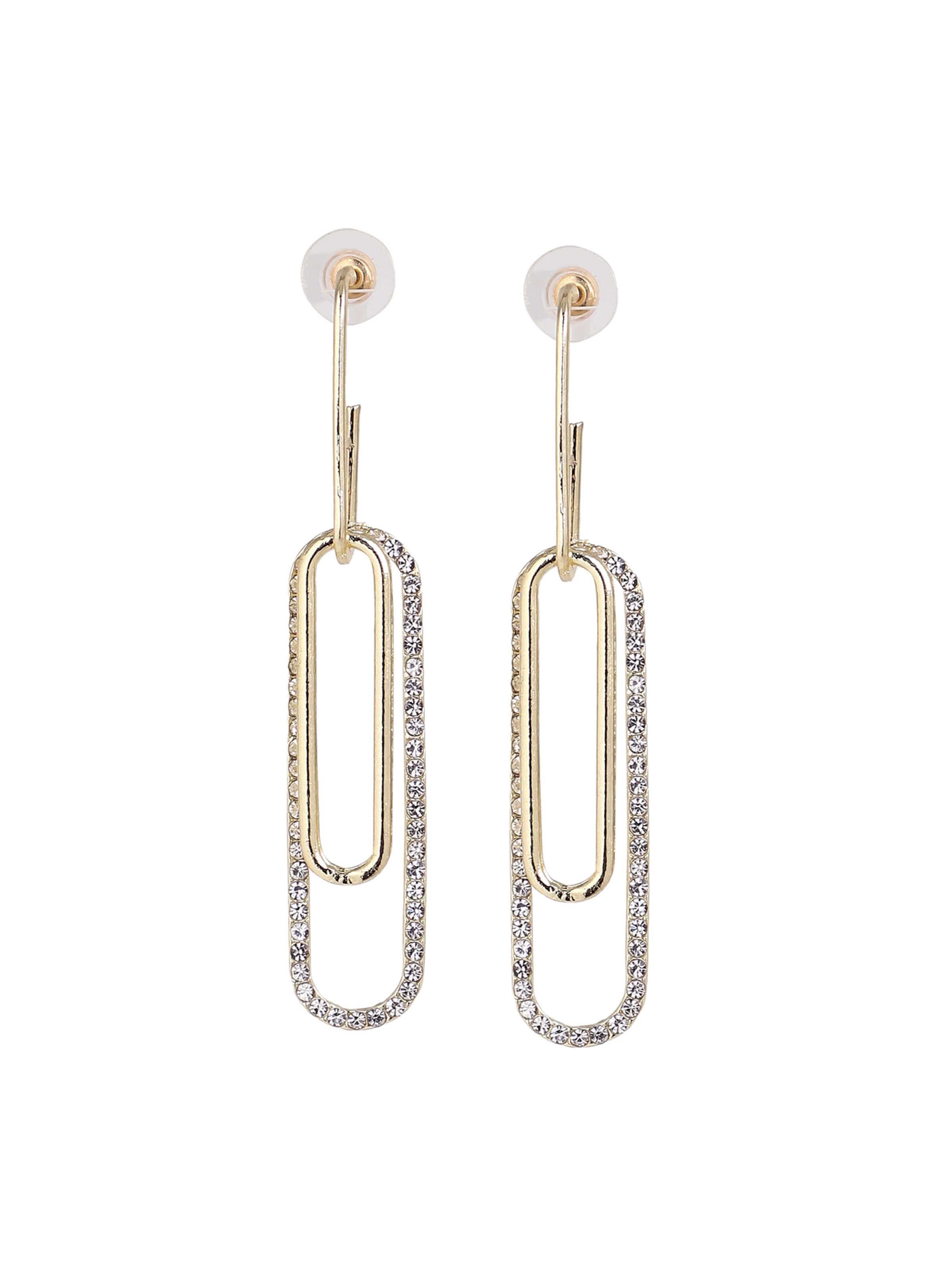 SOHI Ohrringe ' Brett ' in Gold: Vorderseite