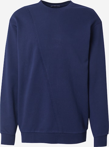 Sweat-shirt QS en bleu : devant
