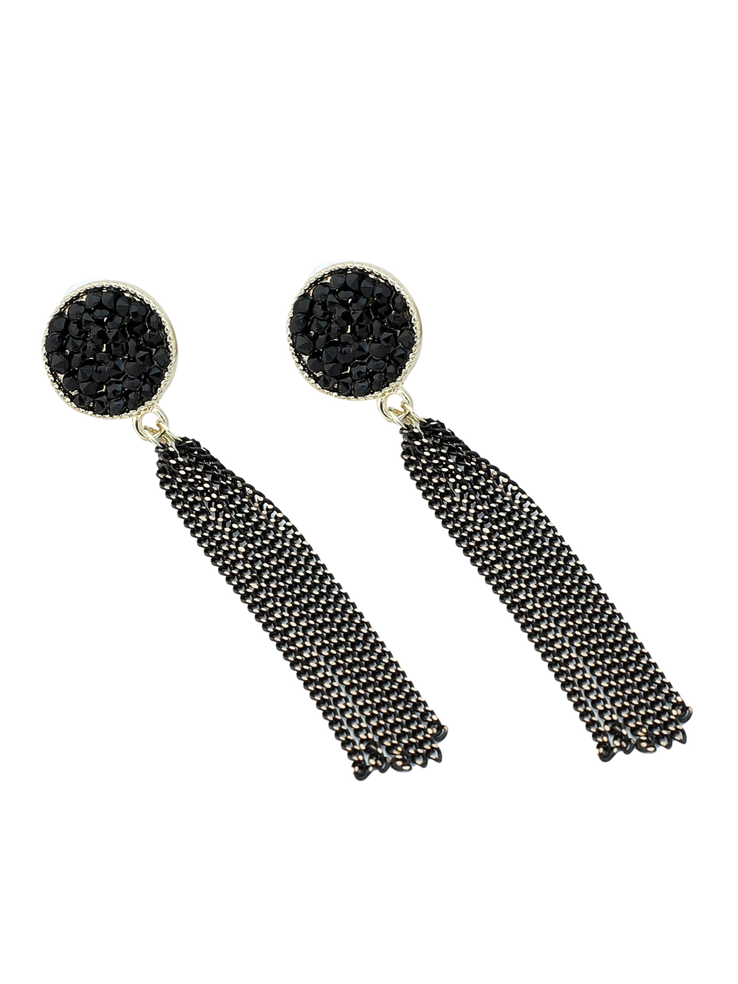 SOHI Kõrvarõngas 'Vidhi', värv must: eest vaates