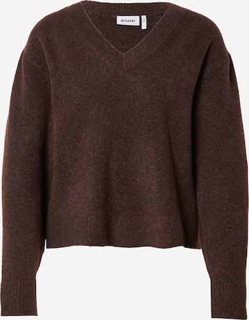 WEEKDAY Sweater 'Ellen' in Brown: front