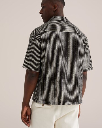 WE Fashion Comfort fit Button Up Shirt in Black