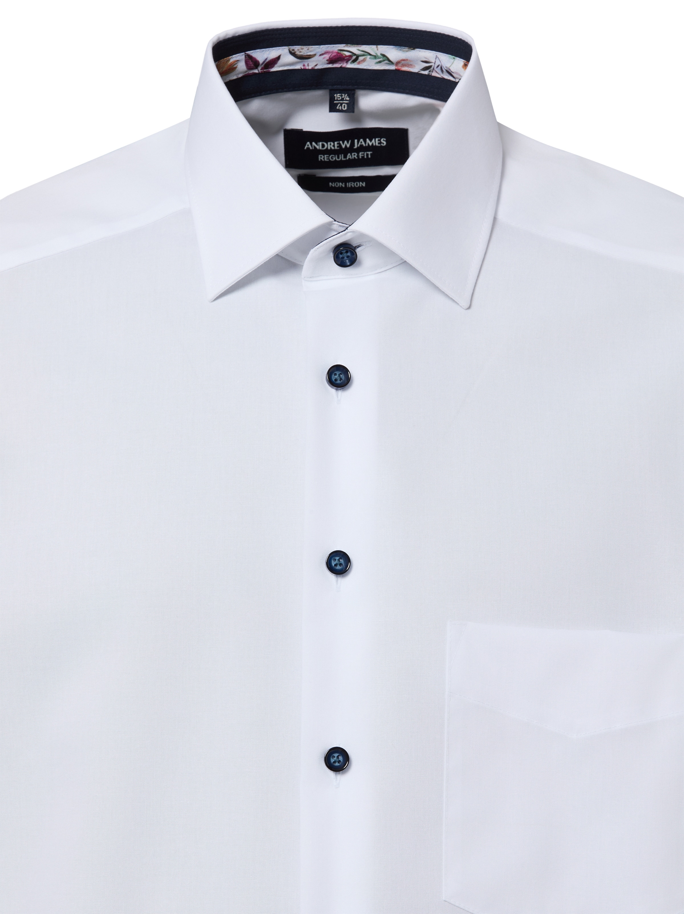 Andrew James Regular fit Zakelijk overhemd in Wit