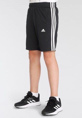 ADIDAS SPORTSWEAR Regular Workout Pants 'Designed To Move 3-Stripes' in Black: front