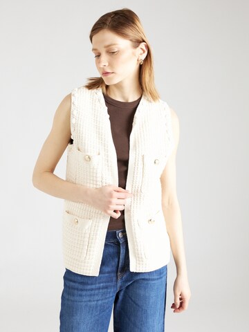 Gilet in maglia 'LEA' di Maison 123 in bianco: frontale