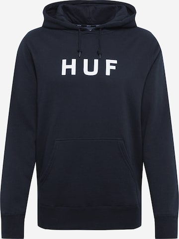 HUF Sweatshirt 'Essentials' in Zwart: voorkant