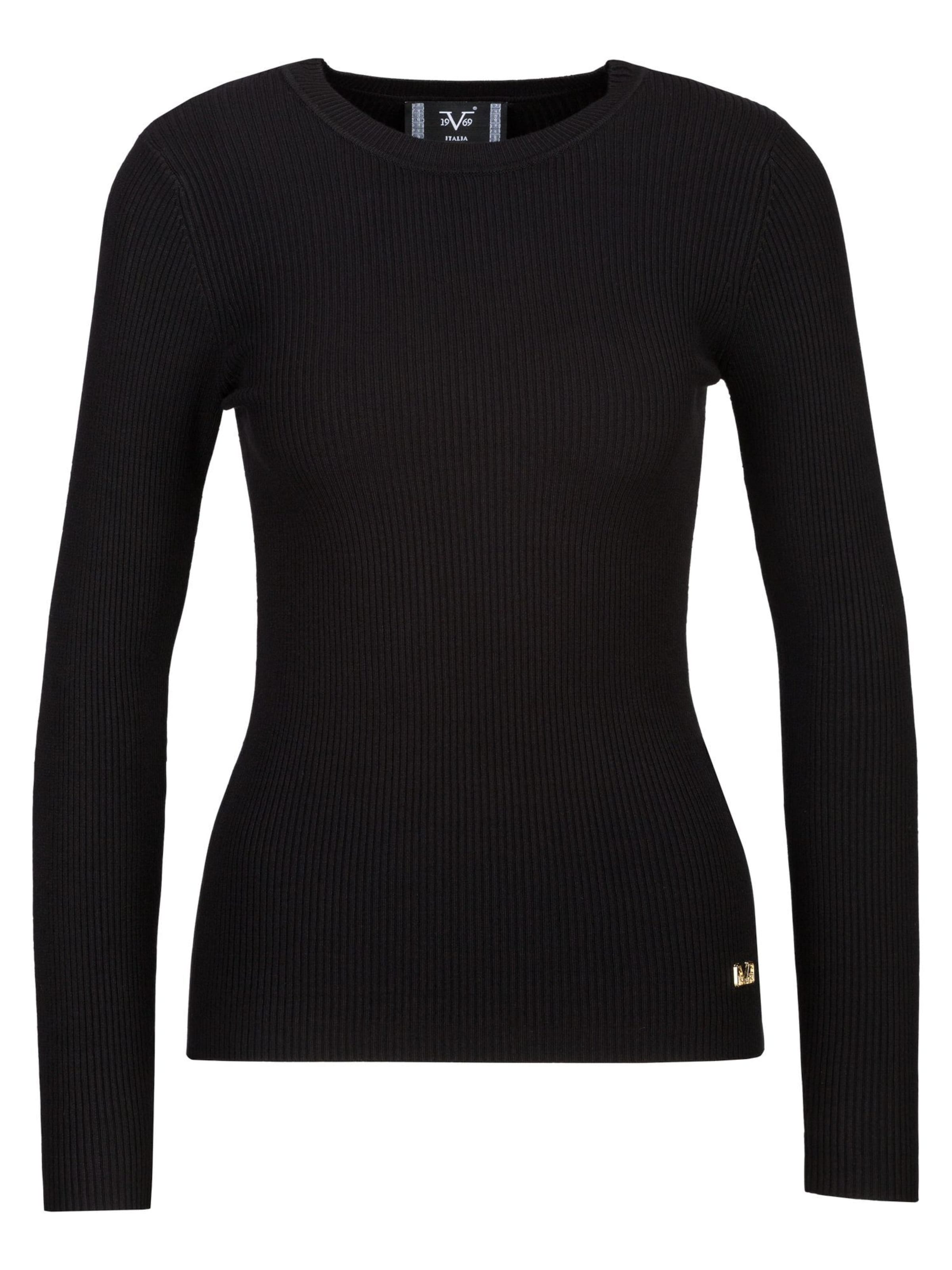 19V69 ITALIA Πουλόβερ 'Antonia' σε μαύρο: μπροστά