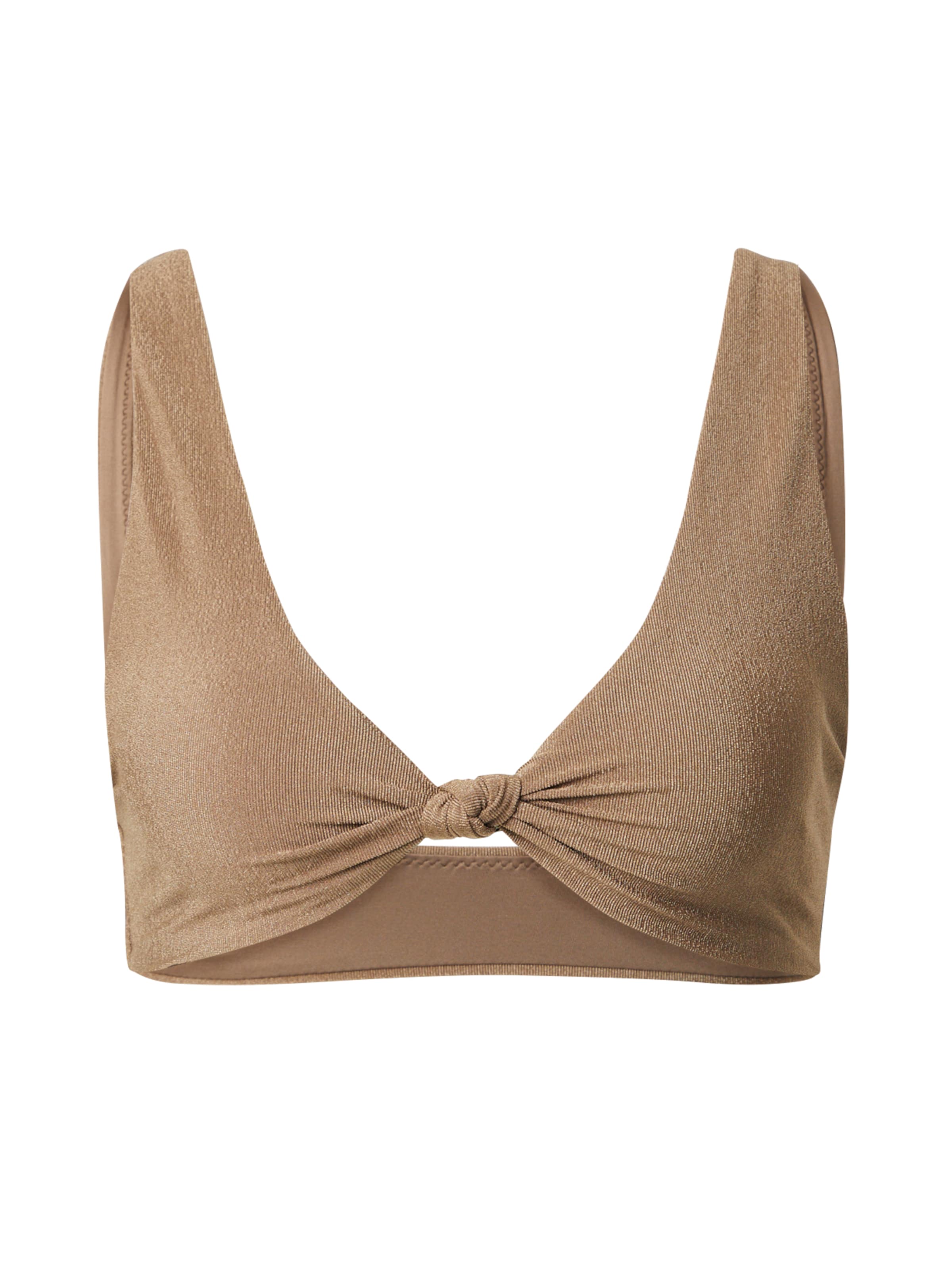 LeGer by Lena GerckeBustier Bikini gornji dio 'Deike' - smeđa boja: prednji dio