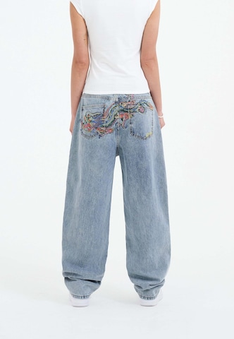 mėlyna Ed Hardy „Baggy“ Džinsai 'Crystal Crawler'