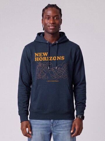 Sweat-shirt 'New Horizons Are Everywhere' Watapparel en bleu : devant