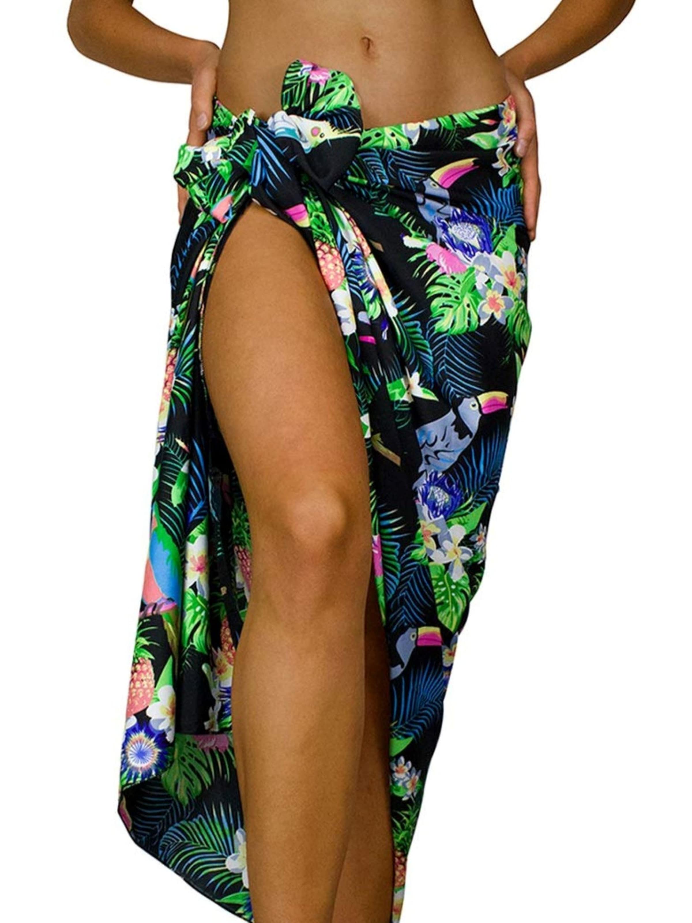 King Kameha Scarf 'Parrot Cockatoo' in Black