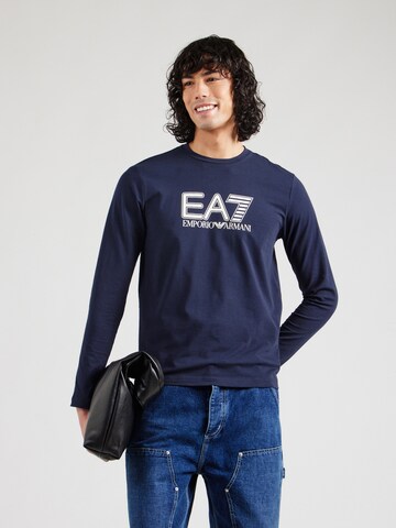 EA7 Emporio Armani Shirt in Blauw: voorkant