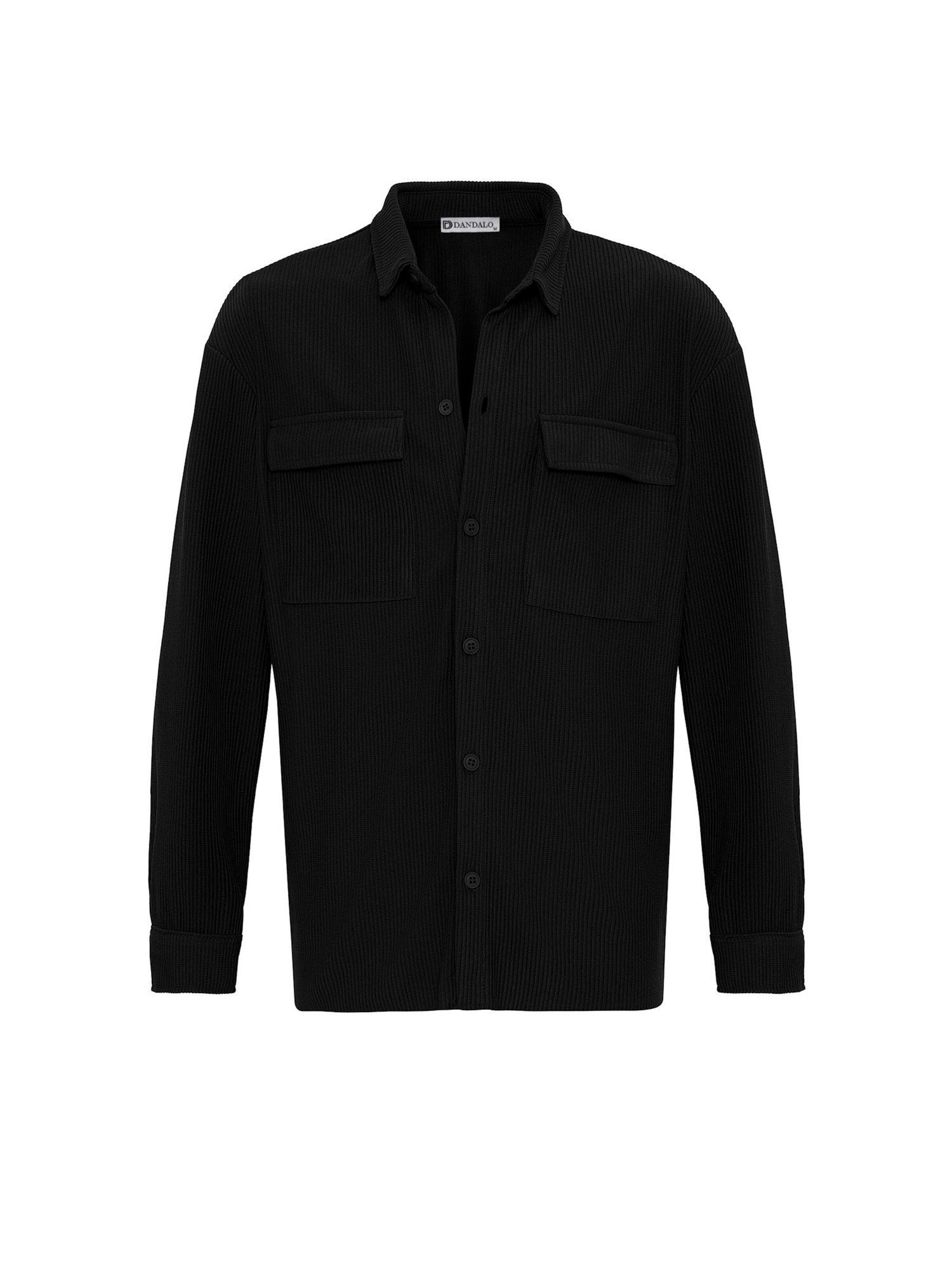 Chemise Dandalo en noir : devant