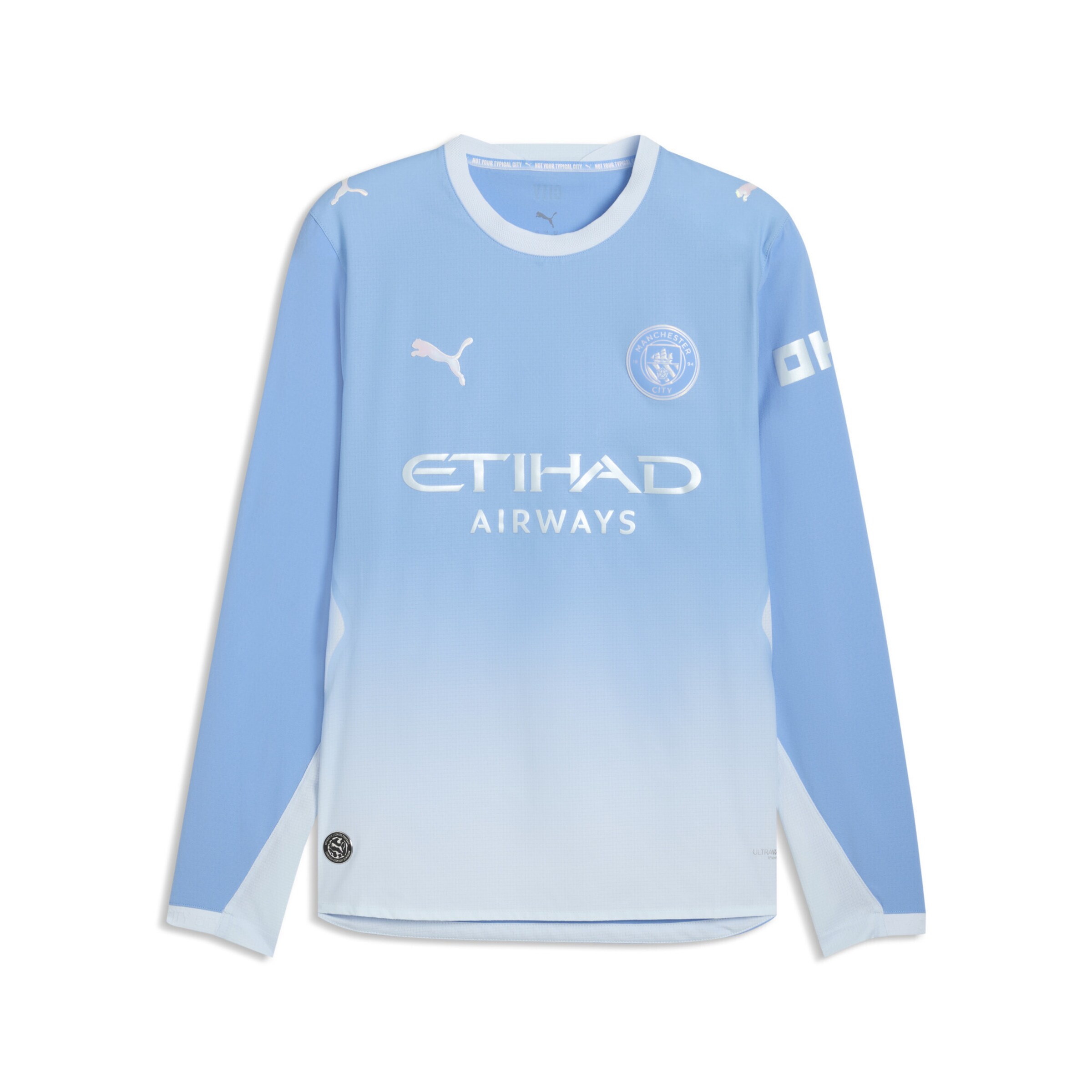 PUMA Trikot 'Manchester City 26/27 Authentic' in S in hellblau / silber / weiß, Produktansicht