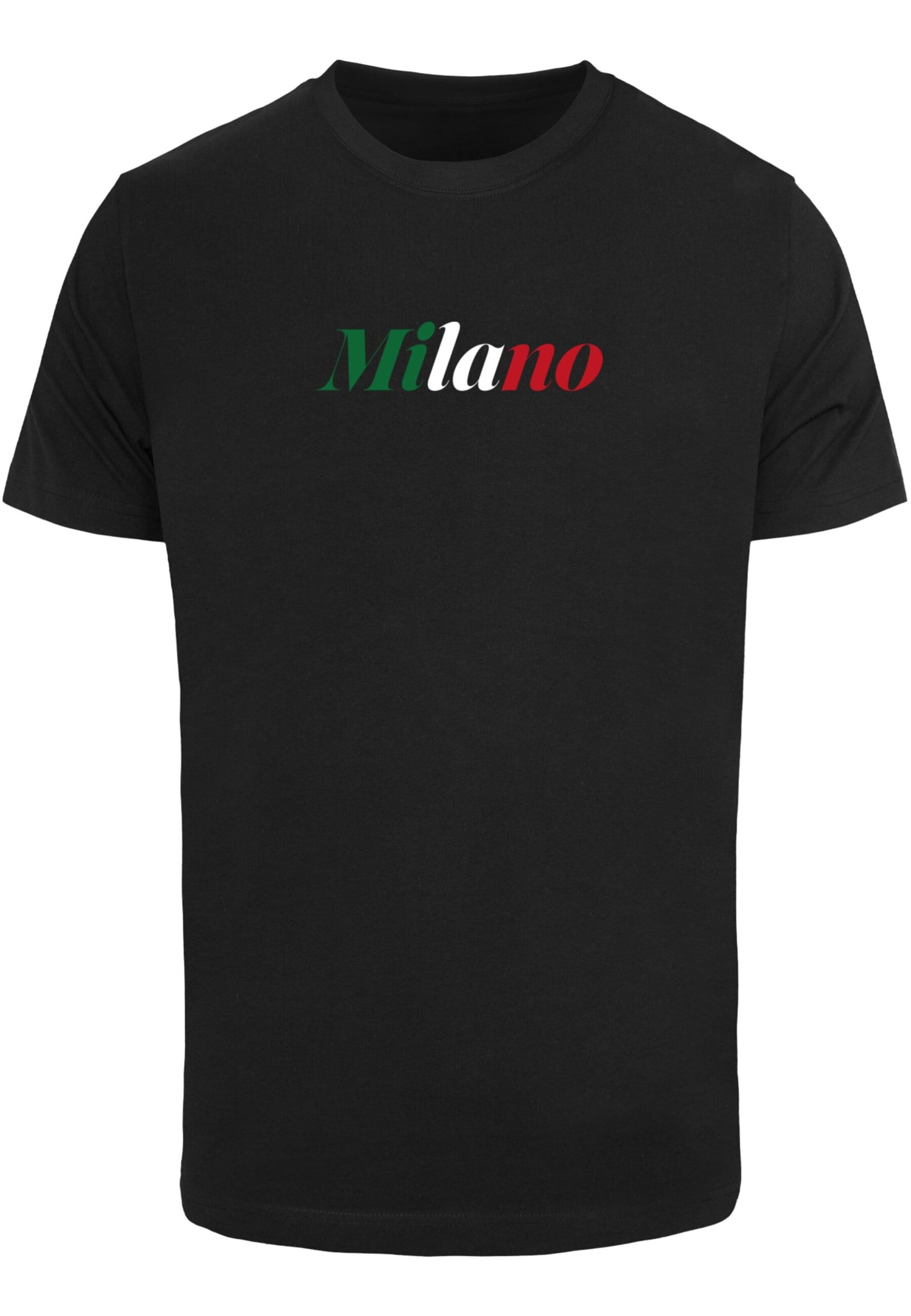 Mister Tee Shirt 'Milano' in Zwart: voorkant