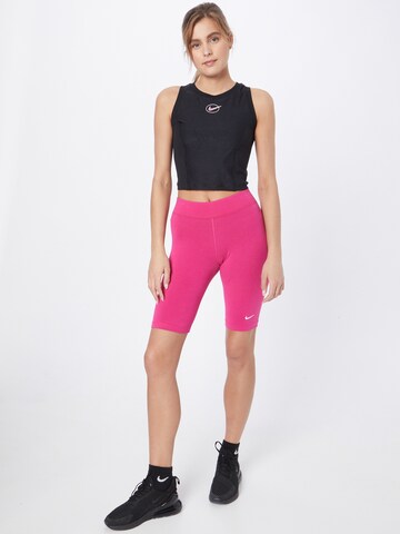 NIKE Top sportowy w kolorze czarny