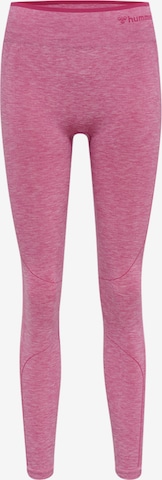 Hummel - Skinny Pantalón deportivo en rosa: frente