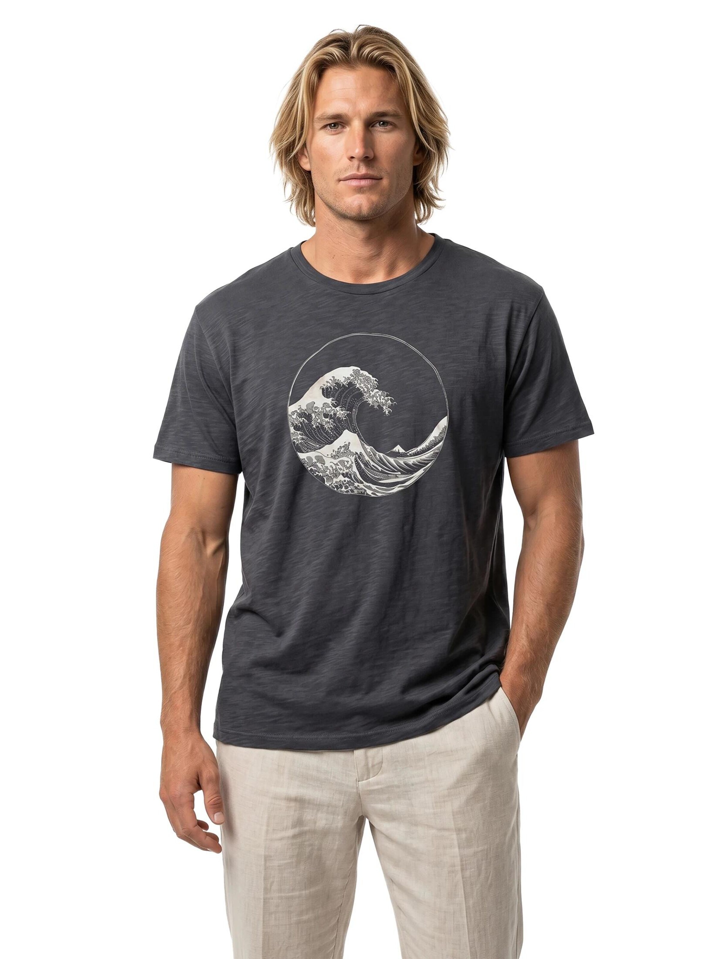 MAKAYA Shirt 'Kawanga Welle' in Grey