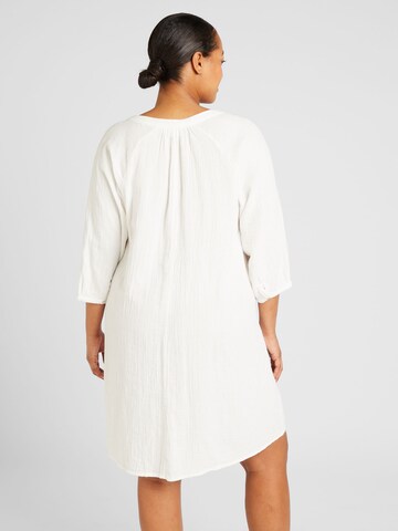 ONLY Carmakoma Sukienka koszulowa 'THYRA' w kolorze biały