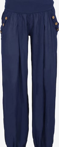 malito more than fashion Harem Pants in Blue: front