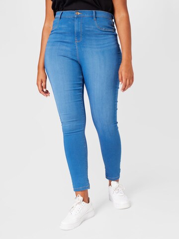 Dorothy Perkins Curve Skinny Jeans 'Frankie' in Blauw: voorkant