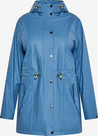 Schmuddelwedda Toiminnallinen pitkä takki värissä sininen: etupuoli