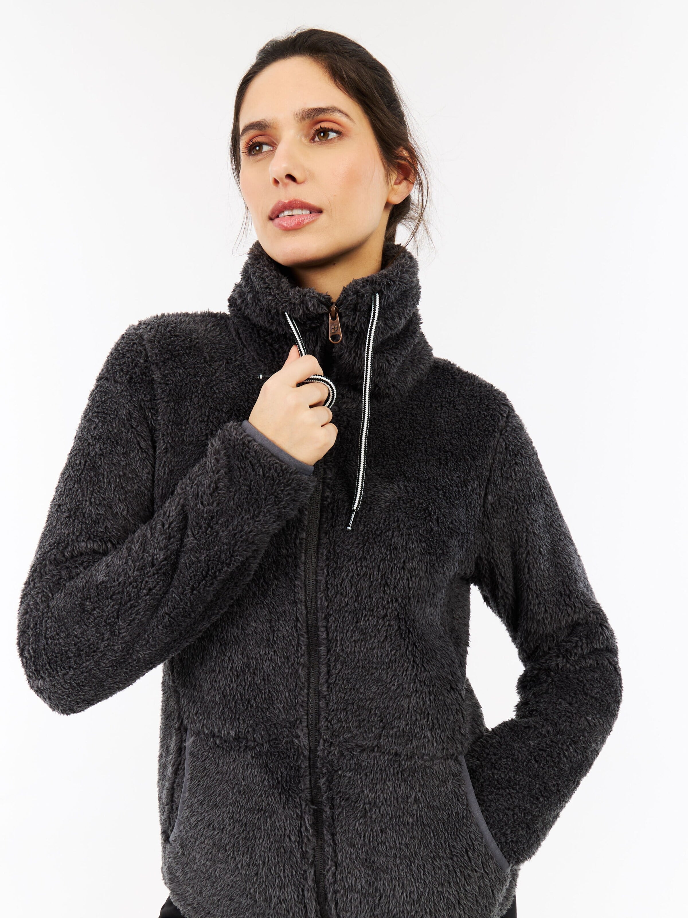 PROTEST Fleece Jacket 'RIRI' in Grey