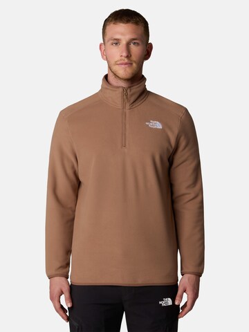 Pull-over de sport 'Glacier' THE NORTH FACE en marron : devant
