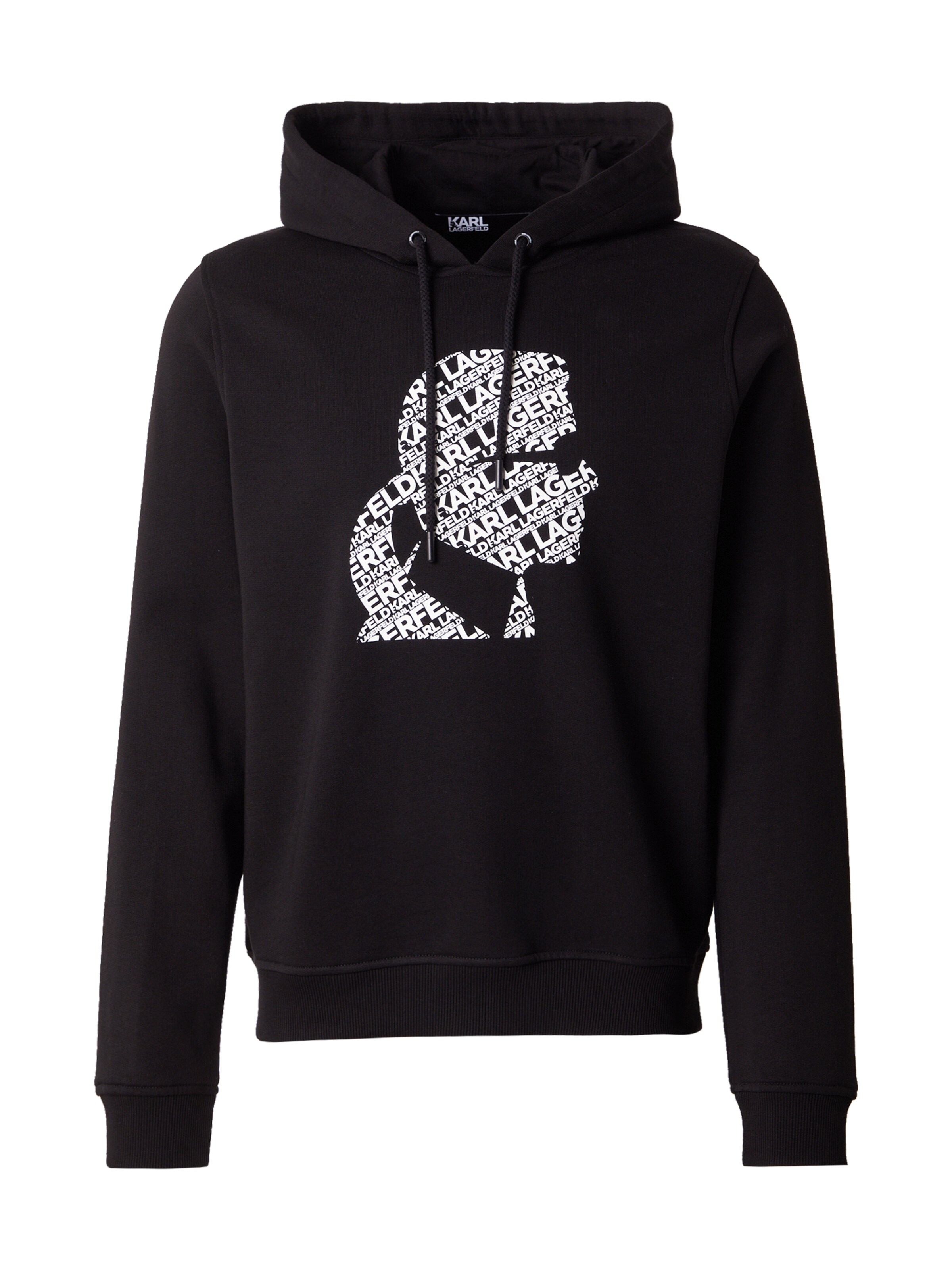 Bluză de molton de la Karl Lagerfeld pe negru: față