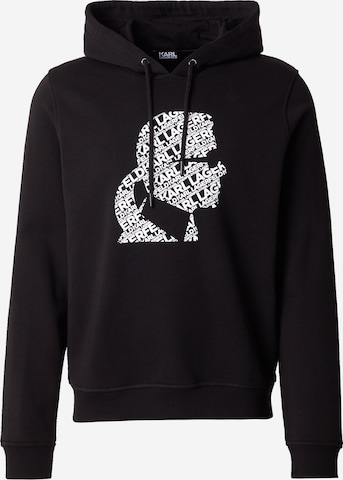 juoda Karl Lagerfeld Megztinis be užsegimo: priekis