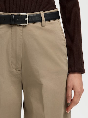 SELECTED Свободный крой Штаны 'SLFWIDE MILLE' в Серый