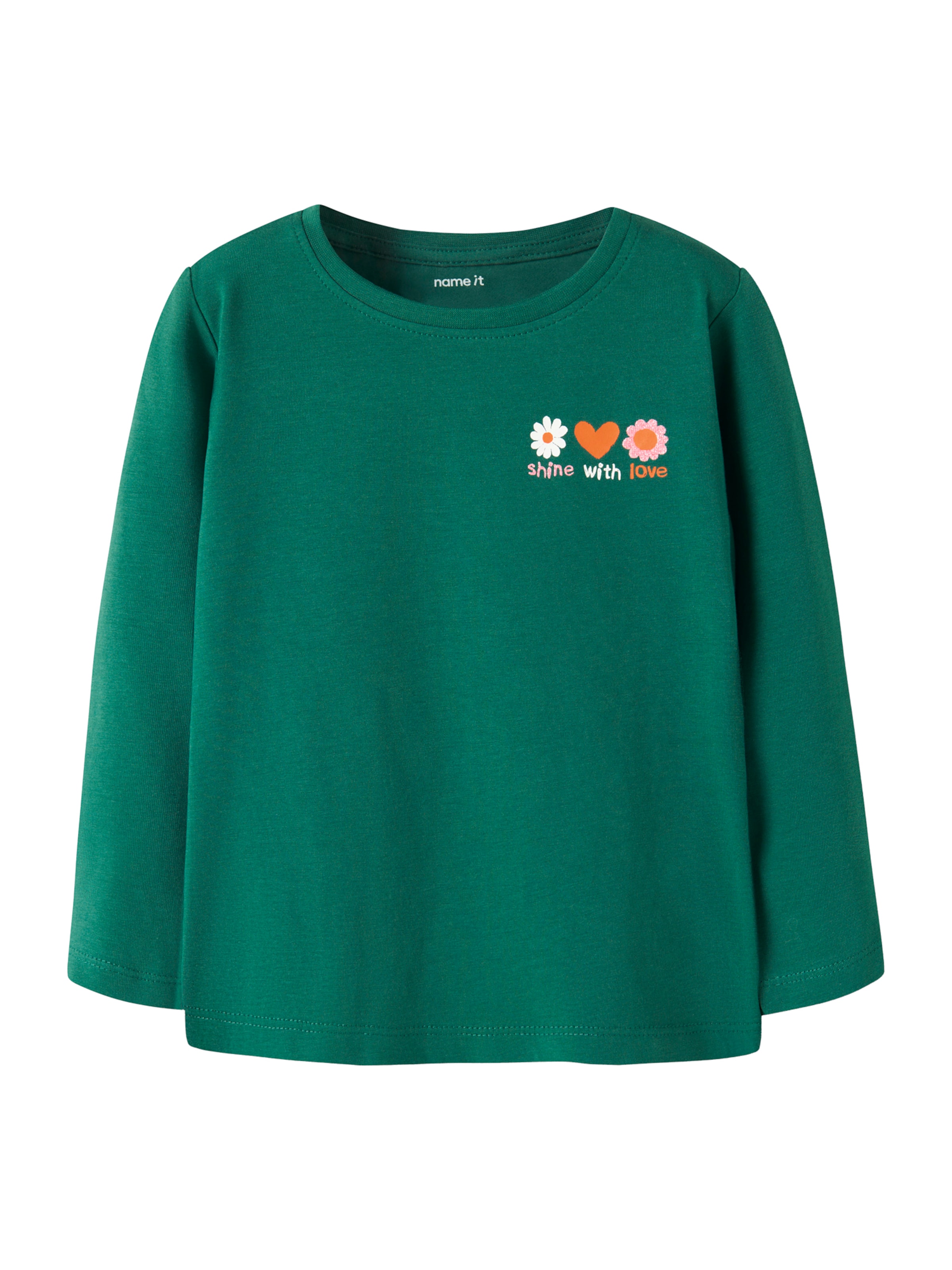 NAME IT - Camiseta 'NMFLINLAS' en verde: frente