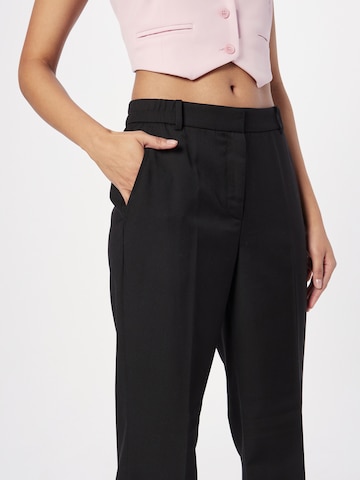 ESPRIT Regular Trousers with creases in Black