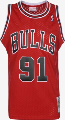 Maglia funzionale 'DENNIS RODMAN' di Mitchell & Ness in rosso: frontale