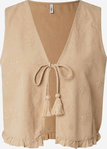 ONLY - Chaleco 'ONLJAKIRI' en beige: frente