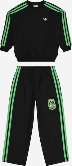 ADIDAS ORIGINALS Jogging komplet 'Minecraft Crew Set' u kivi zelena / crvena / crna / bijela, Pregled proizvoda