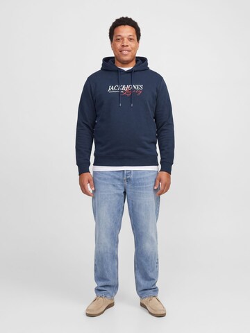 Jack & Jones Plus Mikina 'JJJade' – modrá