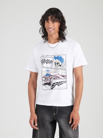 JACK & JONES - Camiseta 'JJTRACK SKULL' en blanco: frente