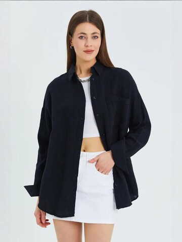 Camicia da donna di MixRay in nero: frontale