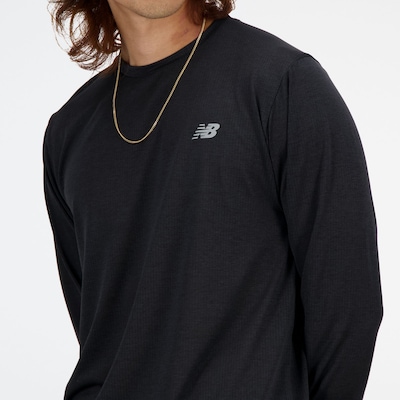 new balance Performance shirt 'Athletics' in Black / Off white, Item view