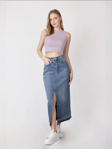 Hiccup Knitted Top in Purple