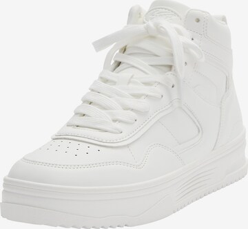 Pull&Bear Sneaker high i hvid: forside