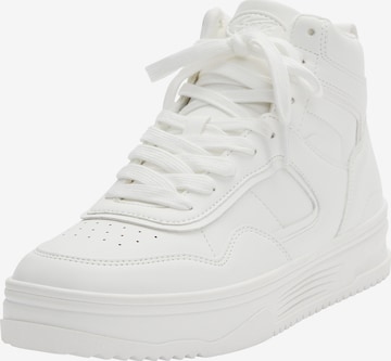 Pull&Bear High-top trainers in White: front